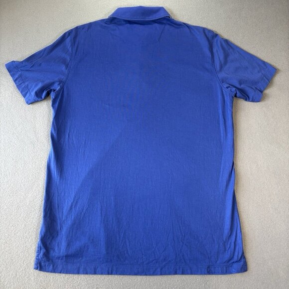 Robert Graham Shirt Mens Large Classic Fit Blue Solid Polo Colorful Short Sleeve - Picture 12 of 12